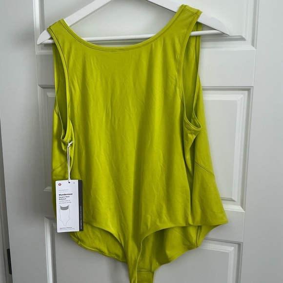 Lululemon Athletica Wunder Most Neon Yellow Bodysuit - Picture 3 of 5